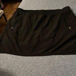Black Skirt with Zipper Pockets skirt